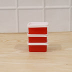 Mini Plastic Food Storage Container With Lid Set (3 Pc)