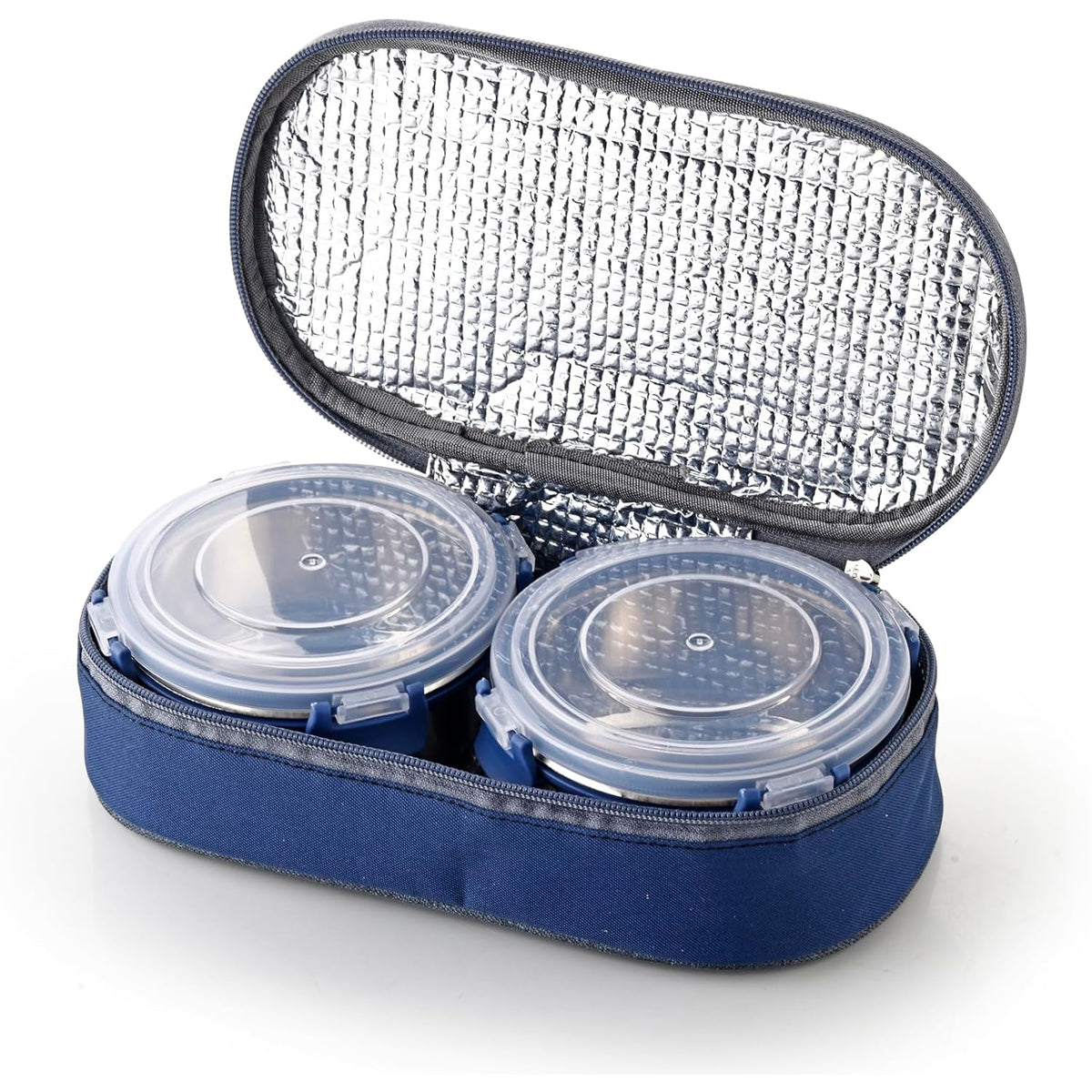 Ganesh Neo Twin 400 Lunch Box Set With Insulated Carry Bag (1 Set)